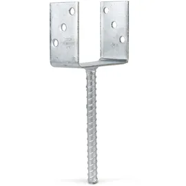 GAH Alberts U-Pfostenträger 121 mm x 200 mm Silber/feuerverzinkt