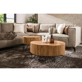 KAWOLA Lorena Braun Mangoholz 80 x 80 x 38 cm