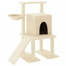vidaXL Kratzbaum mit Sisal-Kratzsäulen 96,5 cm creme