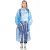 Regenponchos mit Kapuze, Regenponchos für Transparent blau, Wiederverwendbare Regenmäntel, Für Festivals, Konzert, Wandern, Damen, Herren Einheitsgröße, Blau