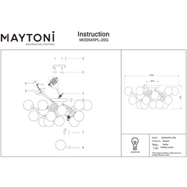 Maytoni Dallas Deckenleuchte, G9,