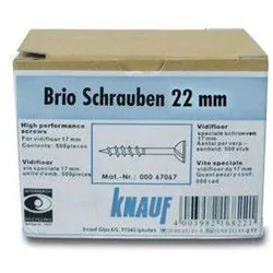 Knauf Brio Schrauben 22 mm für Trockenestrich 23 mm, 500 Stück