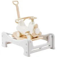 Vevor 5-in-1 Schaukelpferd für Kleinkinder von 1–3 Jahren, Baby-Schaukelpferd mit Trampolin, abnehmbarem Balance Board, Schiebegriff und 4 leichtgängigen Rädern, trägt bis zu 36 kg, Kinderspiel
