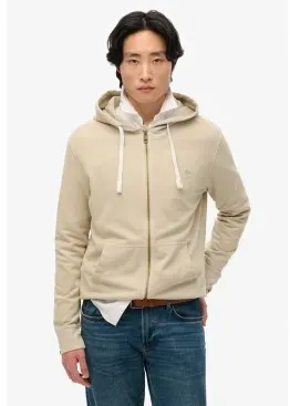 Superdry für Herren. M2014170A Essential beige Kapuzenpullover mit Reißverschluss Essential beige (XXL), Lässig, Baumwolle