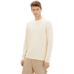 Tom Tailor Herren Rundhals Pullover STRUCTURED CREWNECK KNIT Regular Fit Vintage Beige 18592 XXL