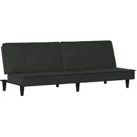 vidaXL Schlafsofa Schwarz Stoff