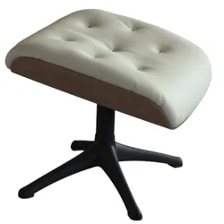Fußhocker FLEXLUX "Volden", weiß (warm weiß), B:44cm H:39cm T:35cm, 100% Echteder, Hocker, Hohes Komfort, Entspannungsmöbel, Gemütlichkeit