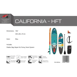 F2 Stand up Paddle Board California 320 x 81 x 15 cm Türkis