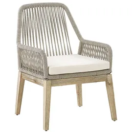 Beliani Gartenmöbel-Set 7-tlg. Grau/Beige/Braun