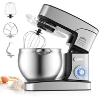 2500W Küchenmaschine 12L Edelstahl Schüssel XXL Knetmaschine Teig Rührmaschine
