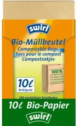 Swirl® Bioabfall-Beutel 10 l 4006508908820 , 1 Karton = 7 x 10 Stück = 70 Stück, Fassungsvermögen 10 l
