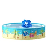 Hundepool, Schwimmbecken, Planschbecken Für Kinder Und Hunde, Kein Aufblasen Erforderlich Und Faltbar, Wasserspielgeräte Für Sommer Und Baby(L)