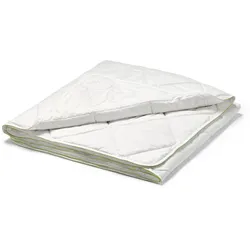 irisette® greenline Baumwoll-Leinen-Sommer-Steppbett - weiß