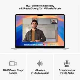 Apple MacBook Air M4 2025 15'' 16 GB RAM 1 TB SSD 10-Core GPU Silber