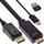 InLine HDMI zu DisplayPort Konverter Kabel 1 m Schwarz