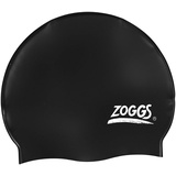 Zoggs Unisex – Erwachsene Easy-fit Silicone Cap Badekappe, Schwarz, One Size