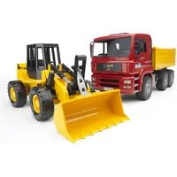Bruder 02752 - MAN TGA Kipplastwagen mit Gelenkradlader FR130 1:16
