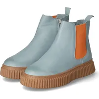 Andrea Conti Damen Chelsea Boots/Stiefeletten Blau Glattleder, Größe:39, Farbauswahl:grün - 39 EU