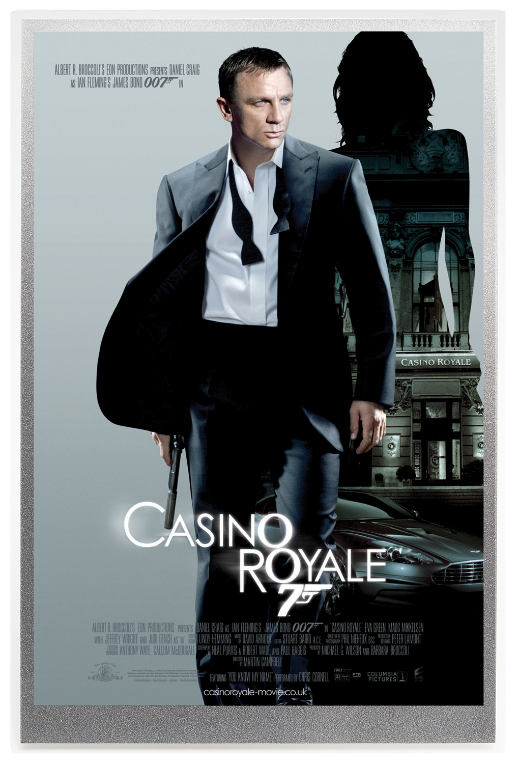 Offizielles Filmplakat aus Silber "James Bond - Casino Royale"!