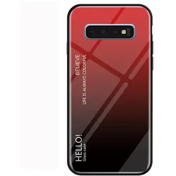 Handy Tasche für Samsung Galaxy S10 Plus Gradient Case Cover Schutz Hülle Rot