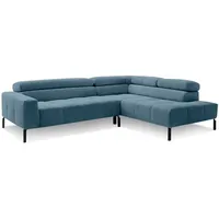 Sormani Ecksofa Pisa Cord Blau, Grün Petrol