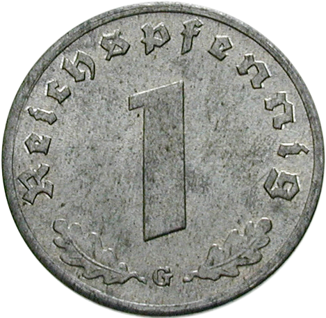 Drittes Reich 1 Reichspfennig 1945-1946