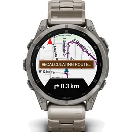 Garmin fenix 8 AMOLED 47 mm sapphire, titan mit Schlitzen Titanium