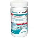 BAYROL Chlorilong ULTIMATE 7 - Pool Desinfektion - 7 in 1 Chlortabletten 300g, sehr hoher Aktivchlor Gehalt, langsam löslich - 1,2 kg