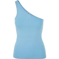 URBAN CLASSICS Ladies Asymmetric Top in Blau, Größe M