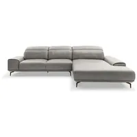 Musterring Ecksofa MR 2490 Leder Light Grey 342 x 207 cm