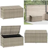 Vidaxl - Garten-Auflagenbox Hellgrau 110x50x58 cm Poly Rattan