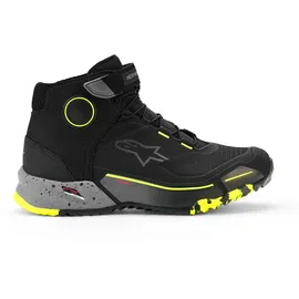 Alpinestars CR-X Drystar Schwarz/Dunkelgrau/Neongelb 45,5