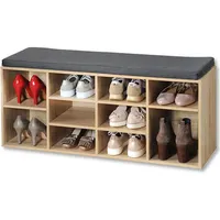 KESPER Schuhschrank 103,5 x 48 x 29,5 cm Sonoma Eiche / braun