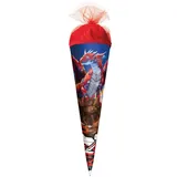 ROTH Motiv-Schultüte, Robo Drache, 35 cm, rund, Tüllverschluss