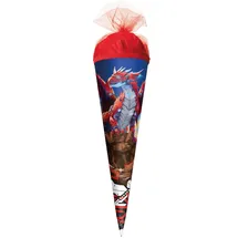 ROTH Motiv-Schultüte, Robo Drache, 35 cm, rund, Tüllverschluss