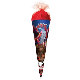 ROTH Motiv-Schultüte, Robo Drache, 35 cm, rund, Tüllverschluss