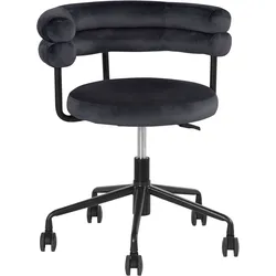 Bürostuhl "Sunni", grau (anthrazit, schwarz), B:68cm H:77cm T:60cm, LEGER HOME BY LENA GERCKE, Stühle, weicher Samtvelours