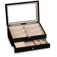 Ferocase Brillenetui für 6 Brillen – Edle Brillenbox und Schmuckbox, Organizer für Brillen, und Schmuck, Modell FC932BK