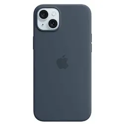 Apple Silikon Case mit MagSafe Handy-Cover für Apple iPhone 15 Plus sturmblau
