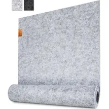 MIQIO Tischläufer waschbar, hellgrau-graumeliert, aus Filz, 40 x 150 cm