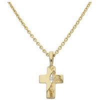 JuwelmaLux Kreuzanhänger JuwelmaLux Anhänger 585/000 (14 Karat) Gold Kreuz mit Brillant JL30-02 (1-tlg)