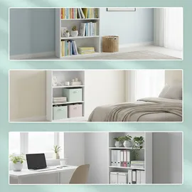 Relaxdays Bücherregal 60 x 178,5 x 24 cm Weiß