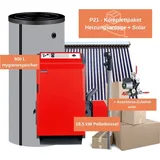 ATMOS Pelletkessel Rundum Sorglos Paket P21 für Heizung & Warmwasser & Solar