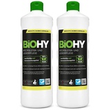 BIOHY KFZ Polster- & Lederpflege Polsterreiniger Auto, Autositz Reiniger, Innenraumpflege 2er Pack (2 x 1 Liter Flasche)