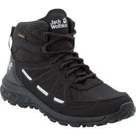 Jack Wolfskin Woodland 2 Texapore Mid W Sneaker, Black/Grey, 38