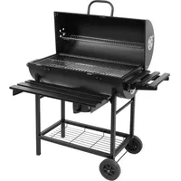 LUND Holzkohlegrill 71x35 cm mit Deckel und Ablage, Holzkohlegrill