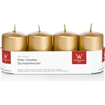 Wiedemann Kerzen Stumpenkerzen 80 x 50 mm 4 Stück Gold