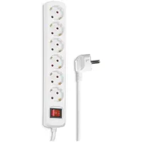 Hama Steckdosenleiste 6-Fach (Mehrfachsteckdose mit 3m Kabel, inkl. Kippschalter,