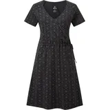 Sherpa Neha Faux Wrap Kleid Schwarz M