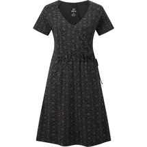 Sherpa Neha Faux Wrap Kleid Schwarz M